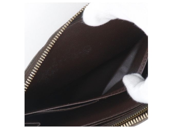 Zippy Cartera larga de lona Damier Louis Vuitton Castaño - vista 10
