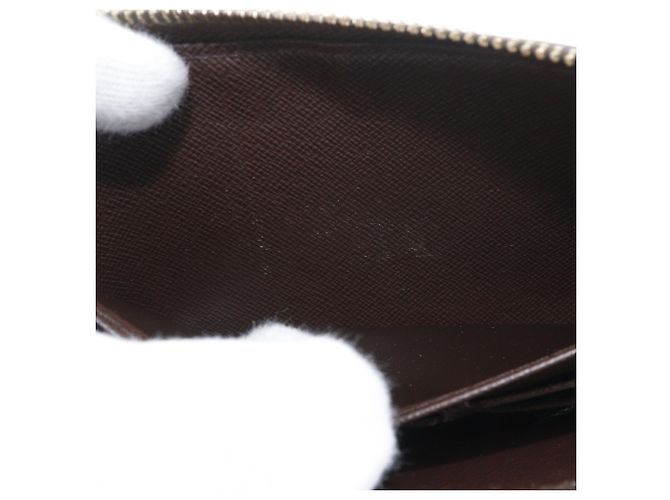 Zippy Cartera larga de lona Damier Louis Vuitton Castaño - vista 13