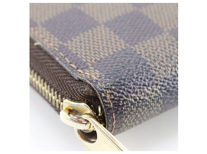 Zippy Cartera larga de lona Damier Louis Vuitton Castaño - vista 15