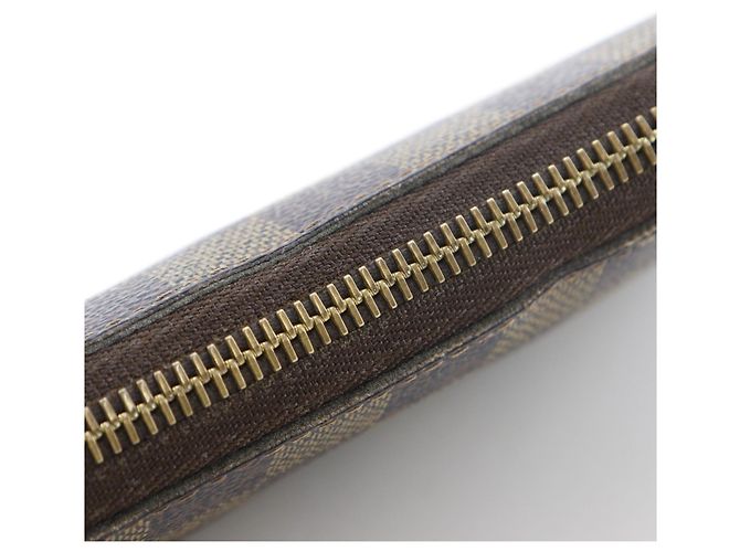 Zippy Cartera larga de lona Damier Louis Vuitton Castaño - vista 17