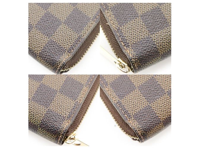 Zippy Cartera larga de lona Damier Louis Vuitton Castaño - vista 5