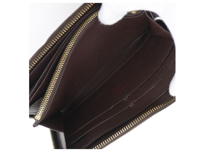 Zippy Cartera larga de lona Damier Louis Vuitton Castaño - vista 6