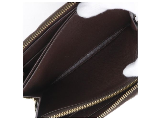 Zippy Cartera larga de lona Damier Louis Vuitton Castaño - vista 7