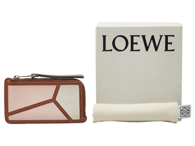 Monedero/Cartera de Tarjetas Puzzle Anagram Loewe Castaño Rosa Blanco - vista 10