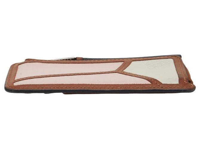 Monedero/Cartera de Tarjetas Puzzle Anagram Loewe Castaño Rosa Blanco - vista 3