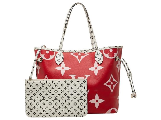Louis Vuitton Monogram Giant Neverfull MM Tote Bag Rot Mehrfarben - Ansicht 14