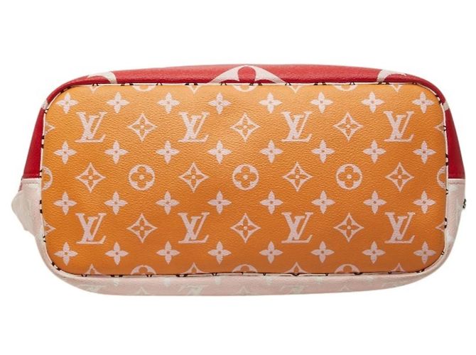 Louis Vuitton Monogram Giant Neverfull MM Tote Bag Rot Mehrfarben - Ansicht 3