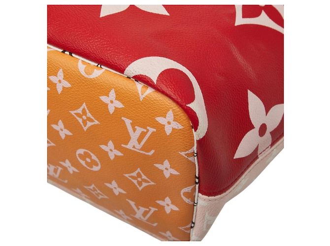 Louis Vuitton Monogram Giant Neverfull MM Tote Bag Rot Mehrfarben - Ansicht 4