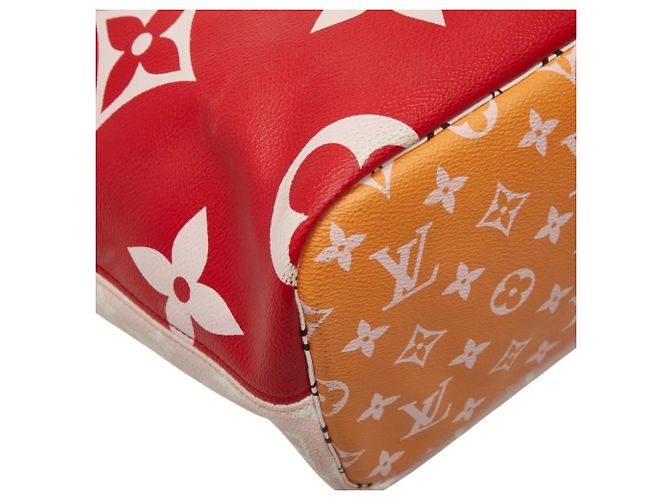 Louis Vuitton Monogram Giant Neverfull MM Tote Bag Rot Mehrfarben - Ansicht 5