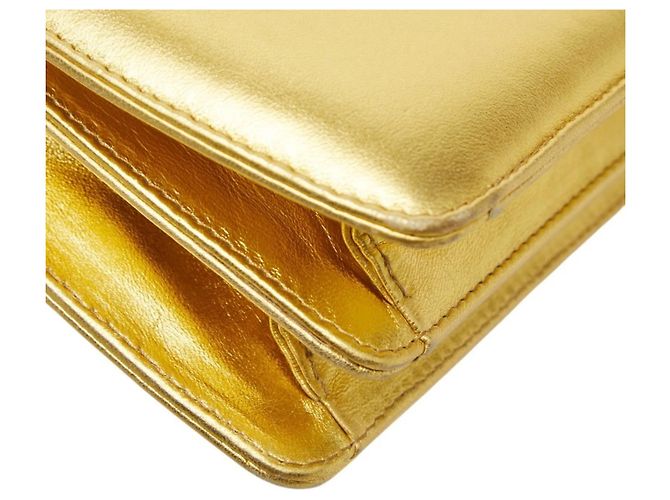 Mini borsa a mano in pelle dorata Bottega Veneta D'oro - vista 4