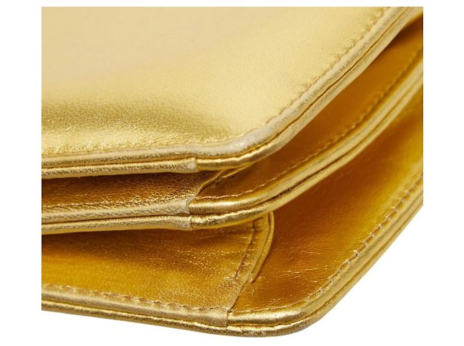 Mini borsa a mano in pelle dorata Bottega Veneta D'oro - vista 5