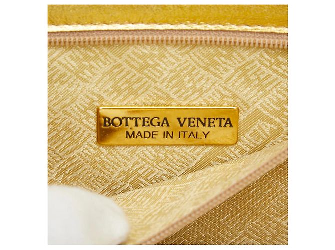 Mini borsa a mano in pelle dorata Bottega Veneta D'oro - vista 7