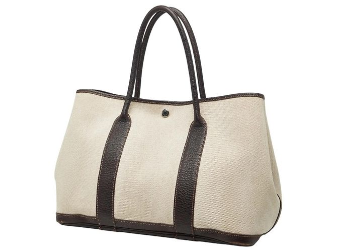 Borsa Tote PM Garden Party di Hermès Marrone - vista 2