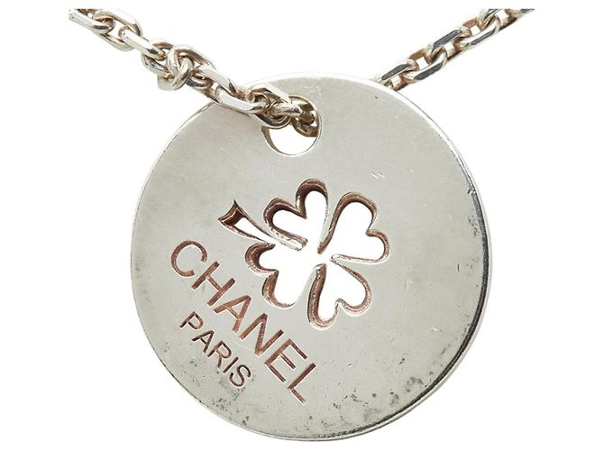 Collana Motivo Quadrifoglio Chanel 31 RUE CAMBON Argento - vista 2