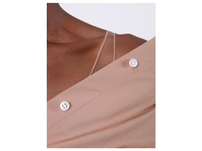 Alexander Wang Vestido Camisa Deconstruido Asimétrico Gris pardo - vista 8
