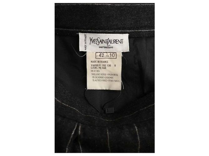 Yves Saint Laurent Anthrazitfarbener Rock Anthrazitgrau - Ansicht 5