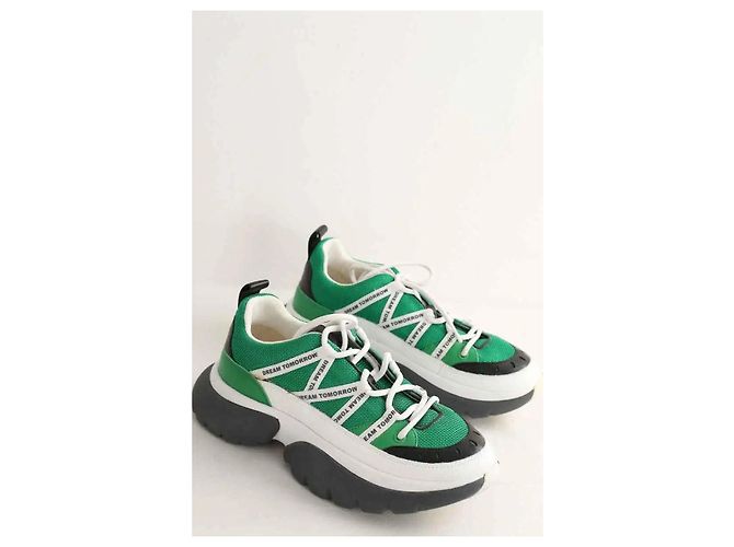 Zapatillas Maje de tela verdes - vista 3