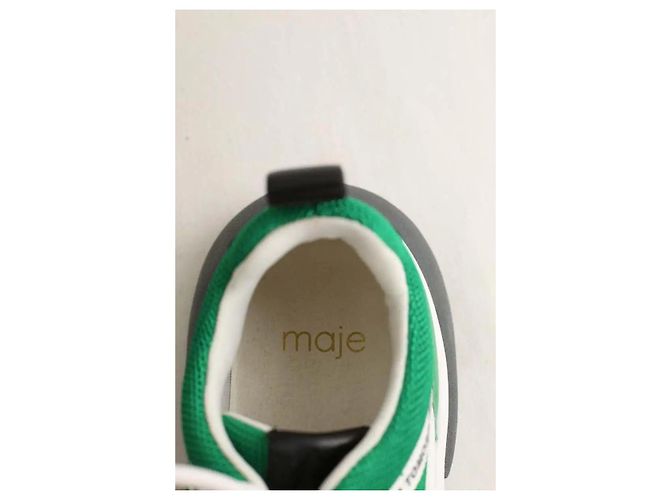 Zapatillas Maje de tela verdes - vista 5