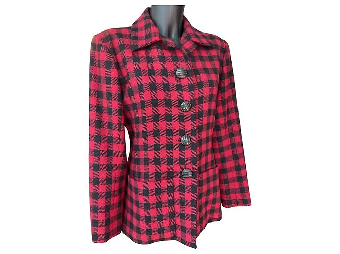 Giacca Tartan Yves Saint Laurent Rive Gauche - vista 3