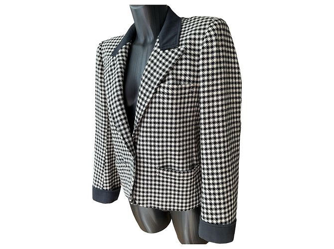 Giacca Houndstooth Rive Gauche Saint Laurent - vista 2