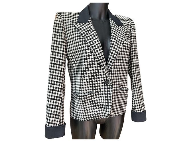 Giacca Houndstooth Rive Gauche Saint Laurent - vista 3