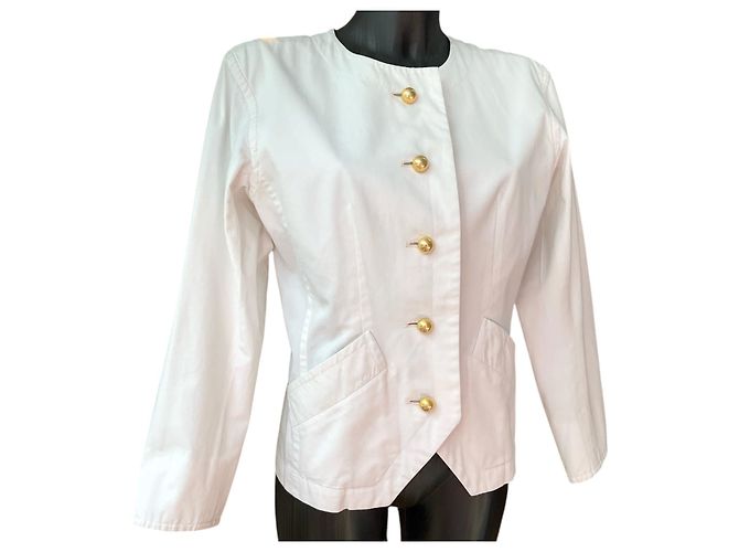 Weiße Jacke Yves Saint Laurent Rive Gauche - Ansicht 2