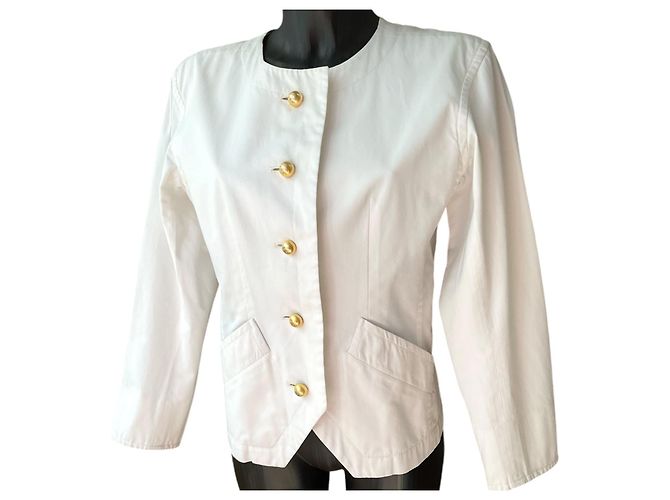 Weiße Jacke Yves Saint Laurent Rive Gauche - Ansicht 3