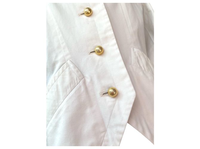 Weiße Jacke Yves Saint Laurent Rive Gauche - Ansicht 4