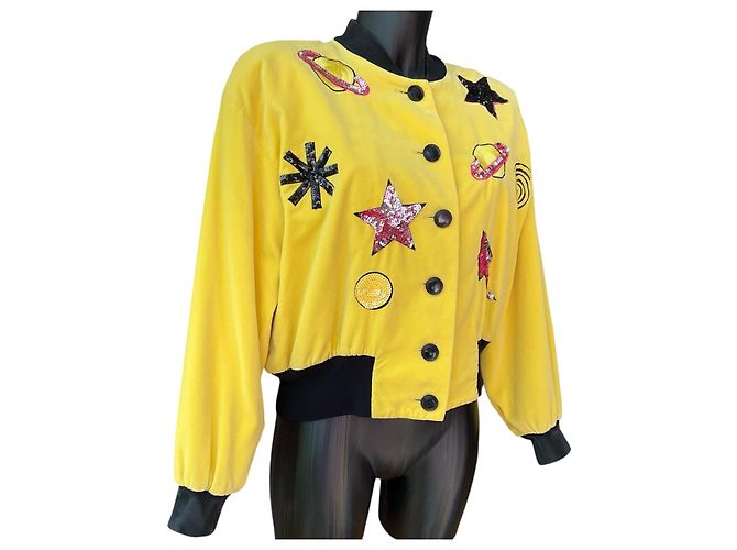 Bomber Giallo Escada degli Anni 1980 - vista 2