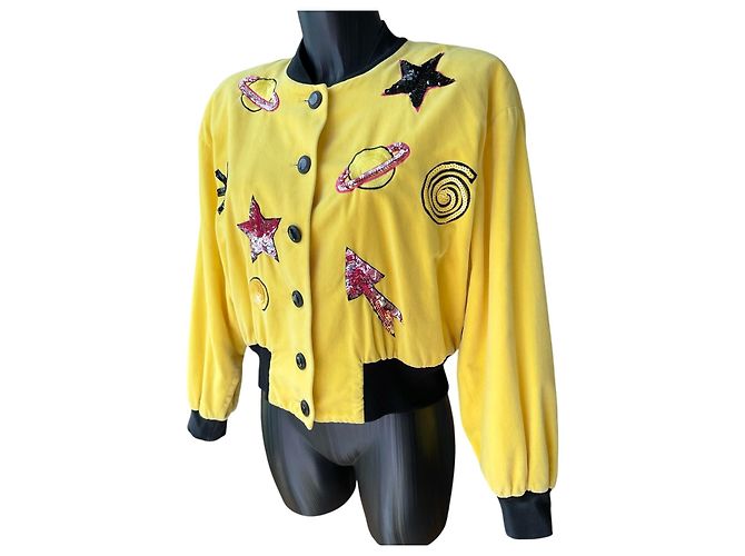 Bomber Giallo Escada degli Anni 1980 - vista 3