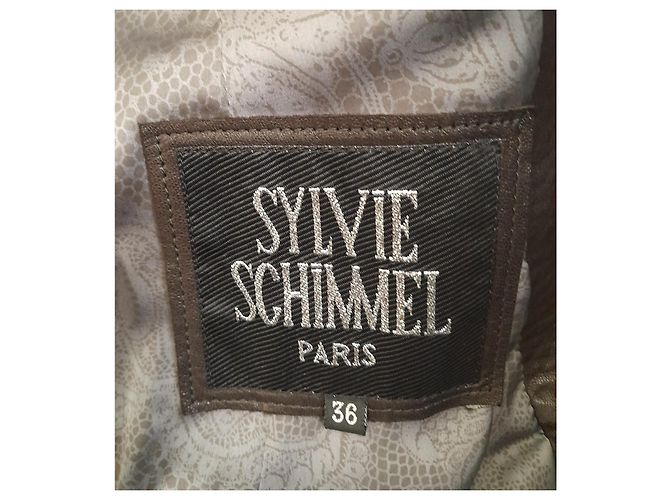 Sylvie Schimmel Leather Biker Jacket Chocolate - view 5