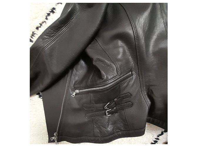 Sylvie Schimmel Leather Biker Jacket Chocolate - view 7