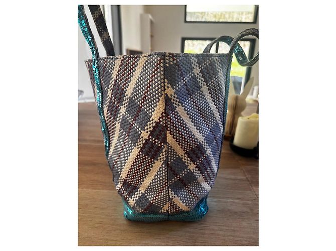 Vanessa Bruno straw and sequin tote bag - view 2
