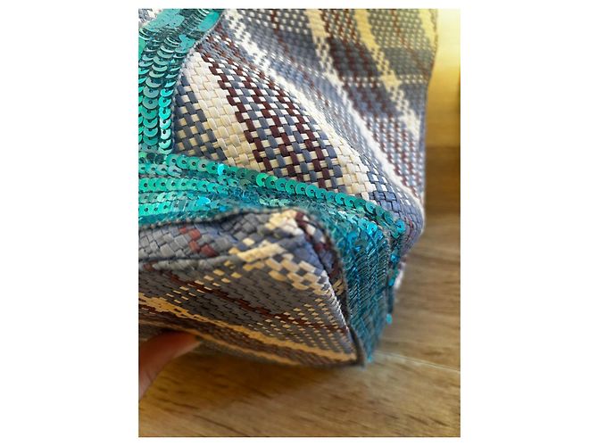 Vanessa Bruno straw and sequin tote bag - view 5