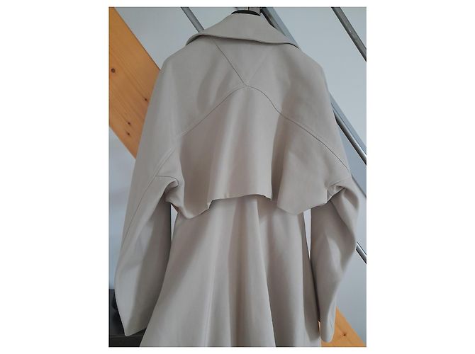 Gabardina Bottega Veneta de algodón beige - vista 3