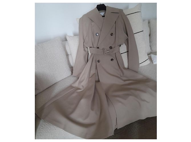 Gabardina Bottega Veneta de algodón beige - vista 4