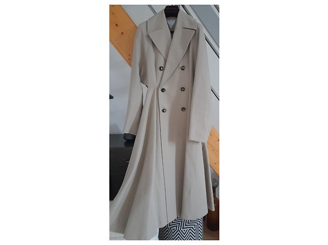Gabardina Bottega Veneta de algodón beige - vista 9