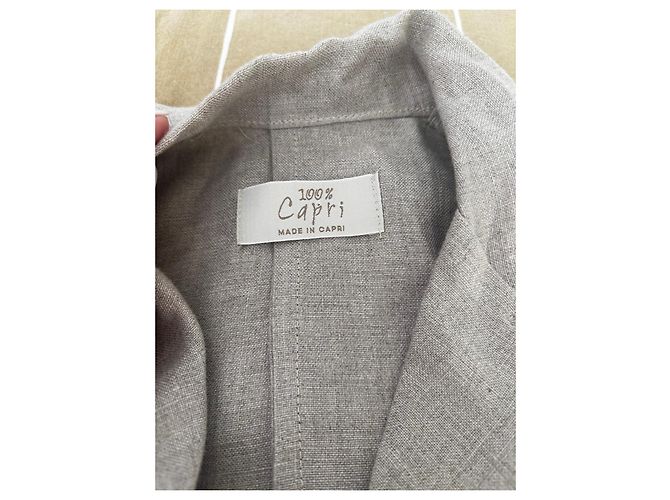 Autre Marque Blazer en lin beige 100% Capri - vue 2