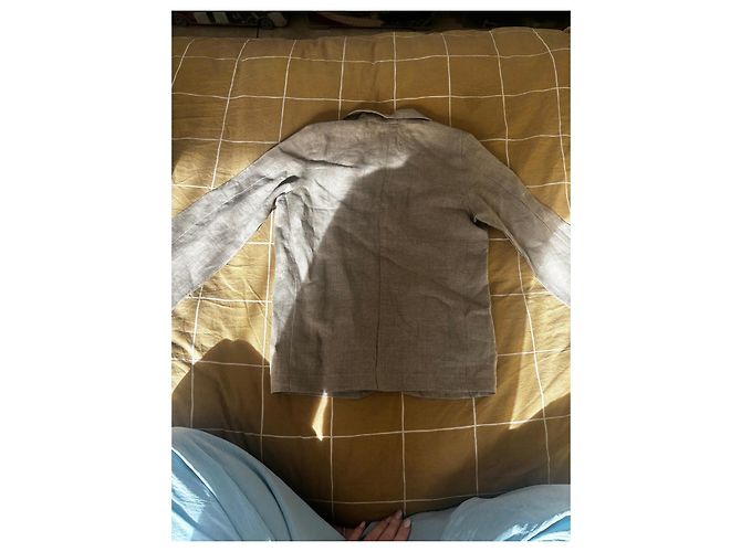 Autre Marque Blazer en lin beige 100% Capri - vue 3