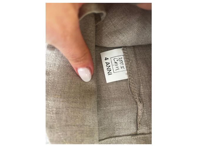 Autre Marque Blazer en lin beige 100% Capri - vue 4