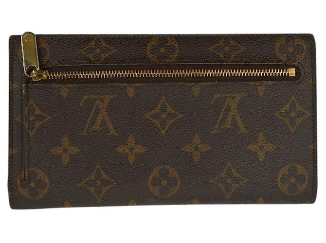 Louis Vuitton Cartera Continental Larga Eugenie en Lona Monogram Castaño - vista 2