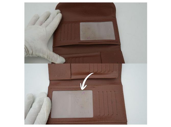 Louis Vuitton Cartera Continental Larga Eugenie en Lona Monogram Castaño - vista 4