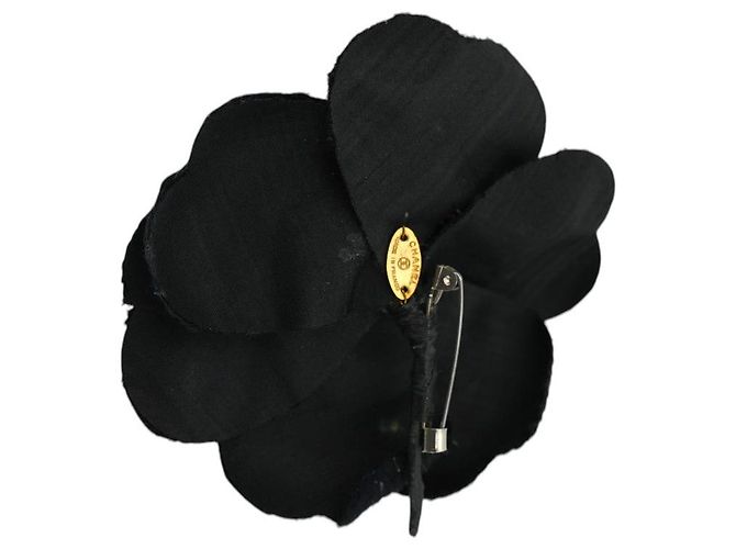 Timeless Chanel Spilla in velluto nero vintage Lurex Fiore di Camelia - vista 2