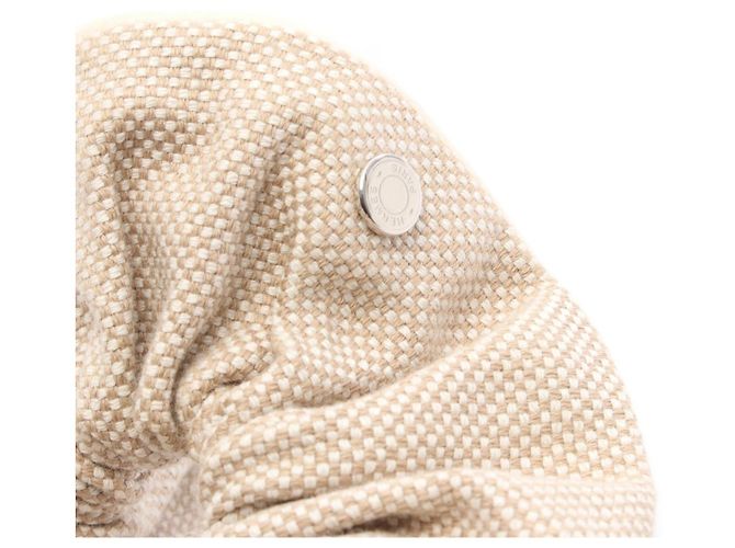Hermès Accessorio per capelli in cotone Hermes Claudia Plan Air Beige - vista 5