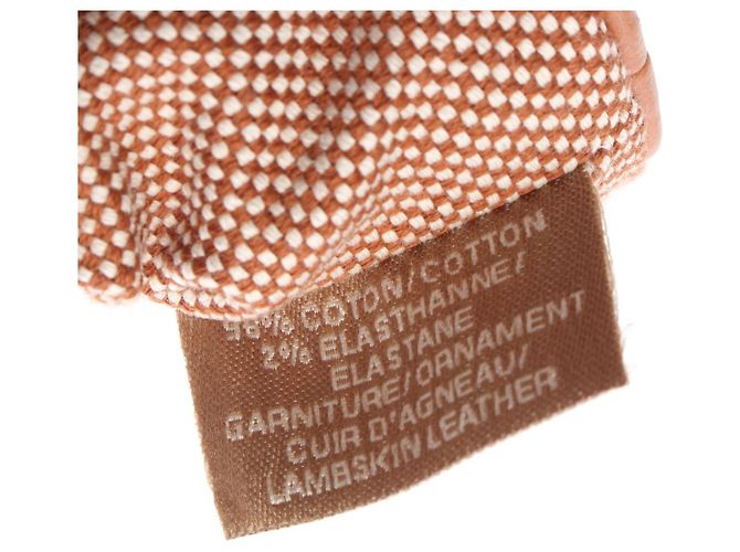Hermès Scrunchie de algodão e couro Plan Air Hermes Claudia Marrom - vista 4