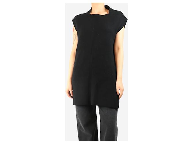 Rick Owens Schwarzer asymmetrischer Kaschmir-Pullover - Größe M - Ansicht 3