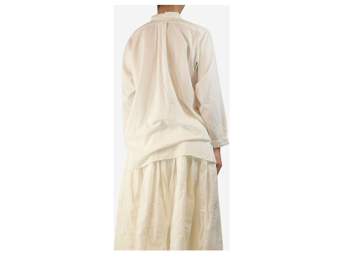 Autre Marque Weiße Baumwollbluse - Einheitsgröße - Ansicht 2