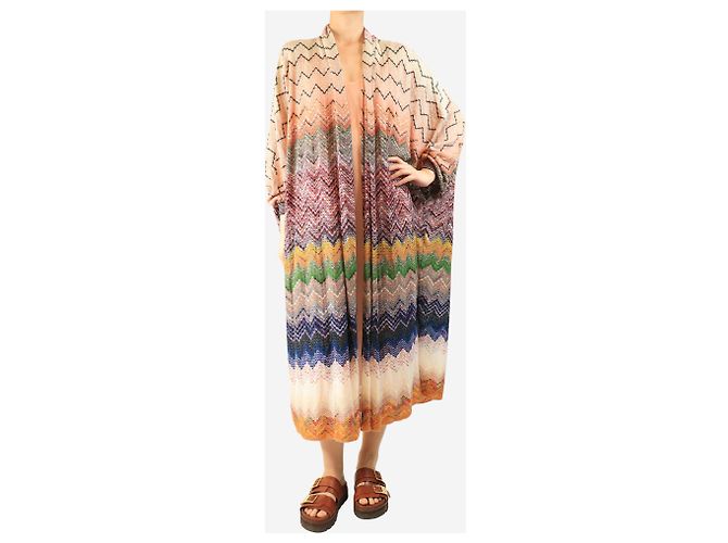 Missoni Multicolor Lurex-Strickjacke - Größe M Mehrfarben - Ansicht 3