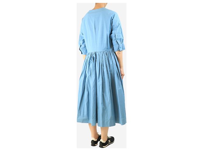 Autre Marque Blaues Taffeta-Sommerkleid - Größe M - Ansicht 2