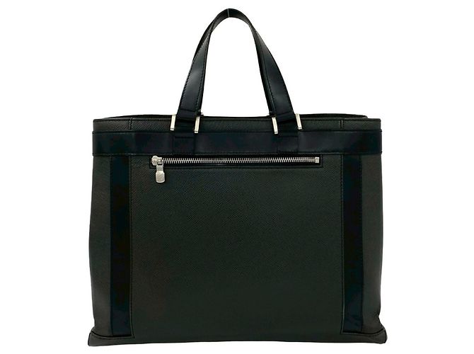 Borsa a mano Louis Vuitton Kasbek PM in pelle Taiga Nero - vista 3